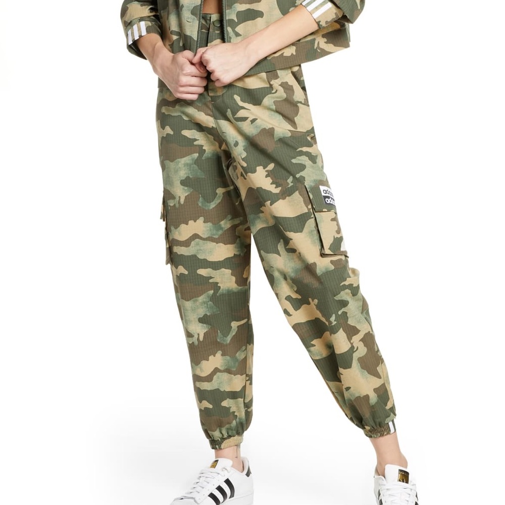 ADIDAS ORIGINALS Camo Print Ripstop Cargo Joggers